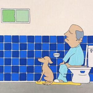 My_little_guardian 私の犬はいつもトイレについてくる