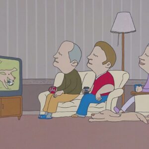 John and his son John, and John's wife & mother,Acrylic on paper