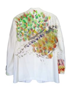 Painted on a Jacket with acrylics