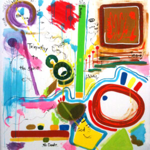 Telepathy to the spirit, painting, ©Tomomi Maruyama