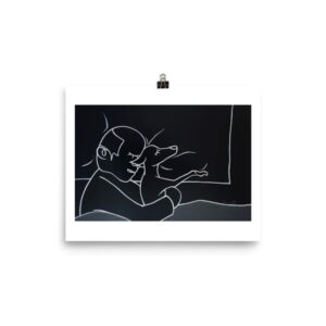 おじいさんと犬　微睡み（face to back) / ポスター