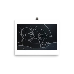 おじいさんと犬　微睡み（face to butt) / ポスター