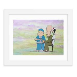 福禄寿と寿老人 / 額入りポスター