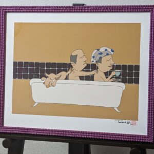 [限定プリント・額入り]Bathing-肩たたき
