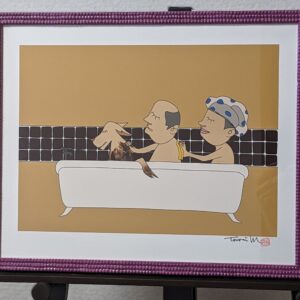 [限定プリント・額入り]Bathing-背中流し